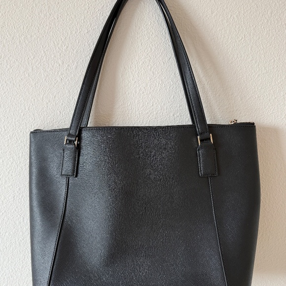 Kate Spade Black Saffiano Leather Large Tote Bag - Work & Travel Essential - Picture 3 of 4